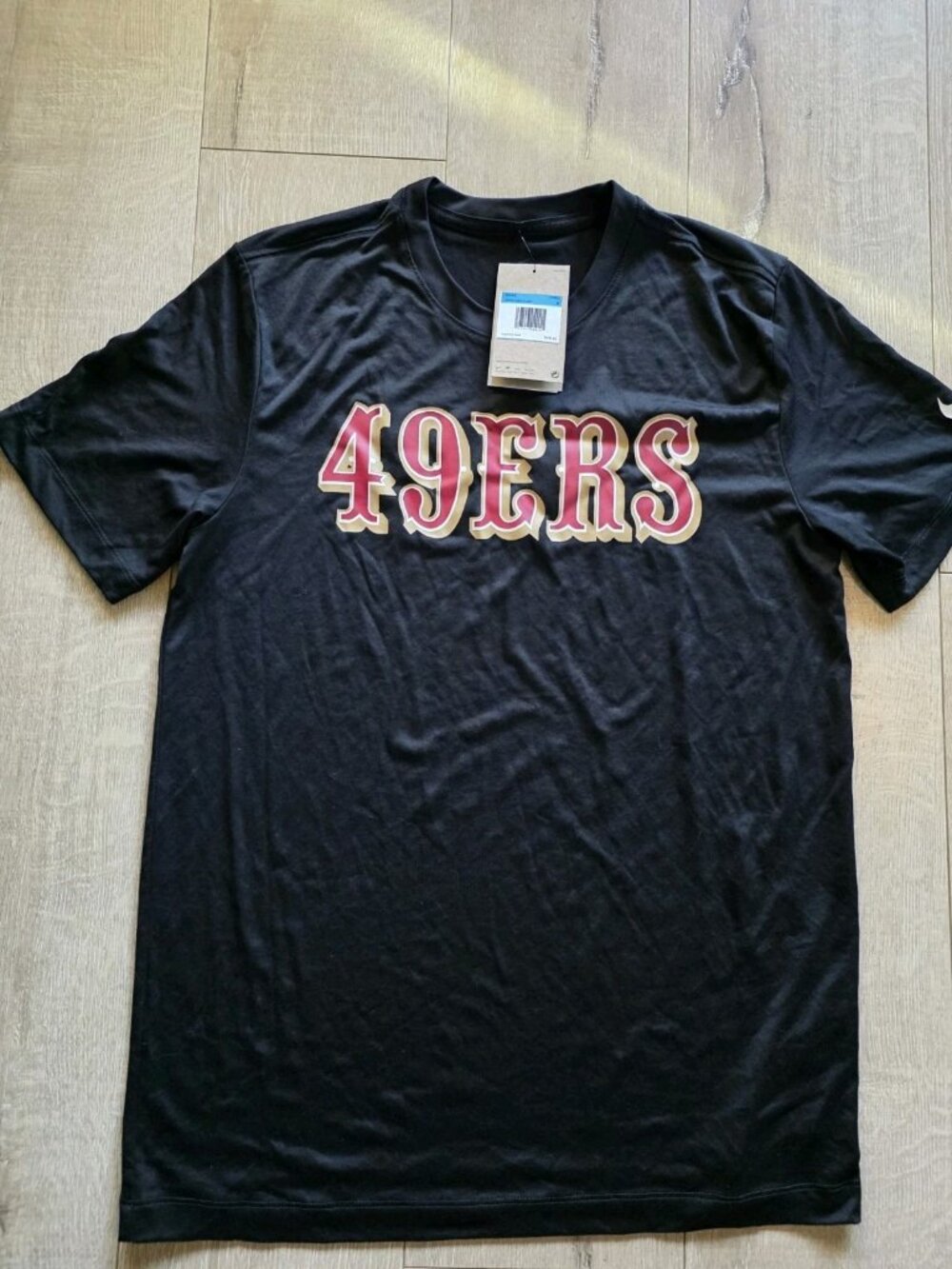 San Francisco 49ers T-Shirt Mens M Black Nike NFL Football Sports Dri-Fit Tee - Picture 2 of 9